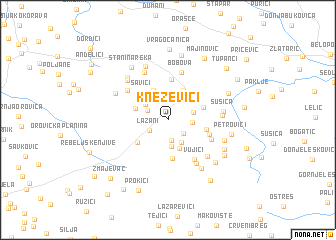 map of Kneževići