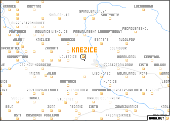 map of Kněžice