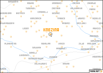 map of Knežina