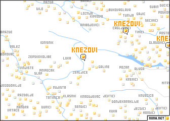 map of Knezovi