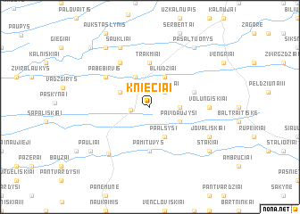 map of Kniečiai