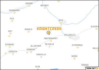 map of Knight Creek