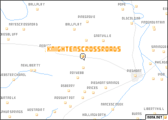 map of Knightens Crossroads