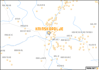 map of Kninsko Polje
