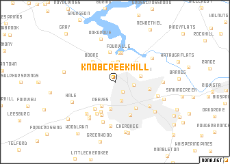 map of Knob Creek Mill