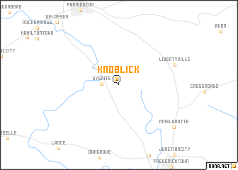 map of Knob Lick