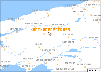 map of Knockaneden Cross