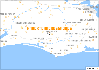 map of Knocktown Cross Roads