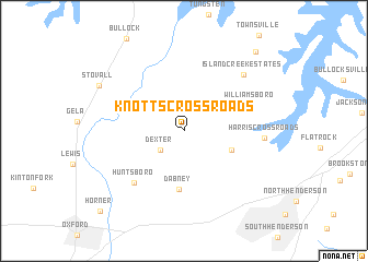 map of Knotts Crossroads
