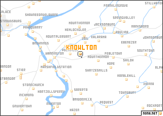 map of Knowlton