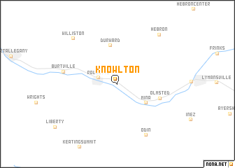 map of Knowlton