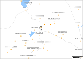 map of Knox Corner