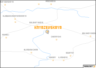 map of Knyazevskaya