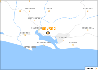 map of Knysna