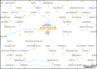 map of Knyszyn