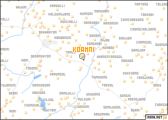 map of Kŏam-ni