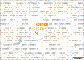 map of Köbach