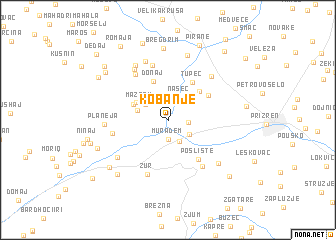 map of Kobanje