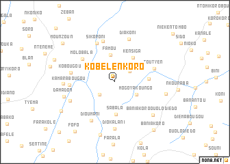 map of Kobélènkoro