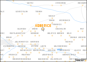 map of Kobeřice