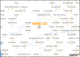 map of Kobielice