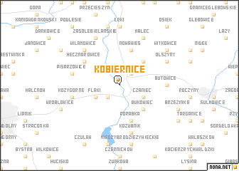 map of Kobiernice