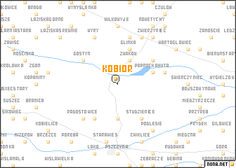 map of Kobiór