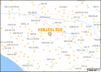 map of Kobjeglava