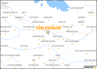 map of Köblösmajor