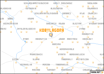 map of Kobyla Góra