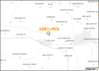 map of Kobylinka