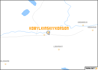 map of Kobylkinskiy Kordon