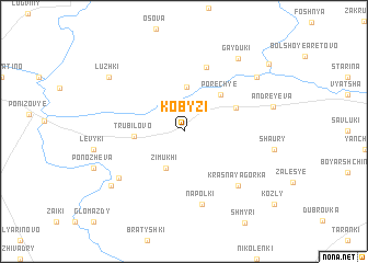 map of Kobyzi