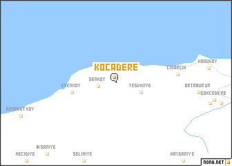 map of Kocadere