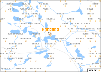 map of Kocandá