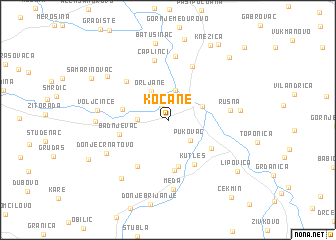 map of Kočane