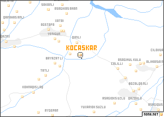 map of Köçǝskǝr