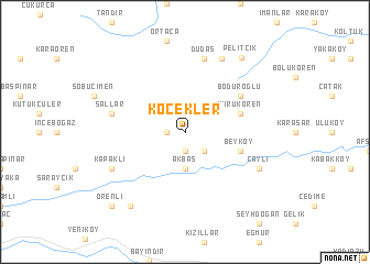 map of Köçekler