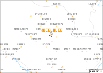 map of Koceľovce