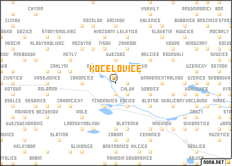 map of Kocelovice