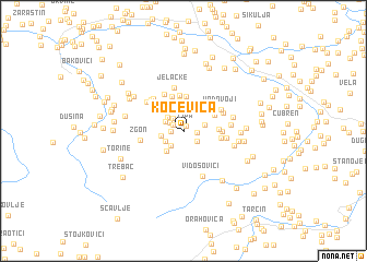 map of Kočevica