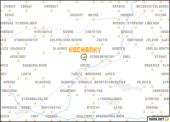 map of Kochánky