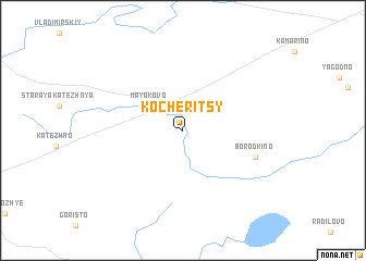 map of Kocheritsy