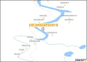 map of Kochmogorskaya