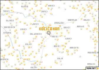 map of Kočića Han