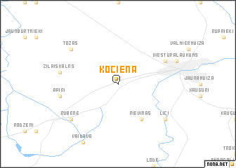 map of Kociena