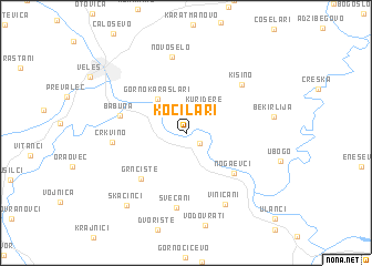 map of Kočilari