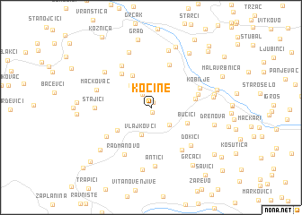 map of Kočine