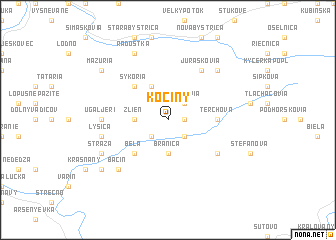 map of Kociny