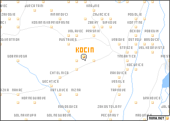 map of Kočín